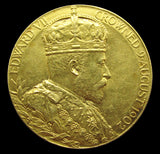 1902 Edward VII Coronation 31mm Gold Medal - By de Saulles