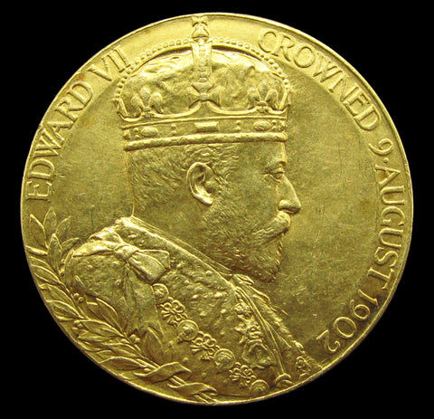 1902 Edward VII Coronation 31mm Gold Medal - By de Saulles