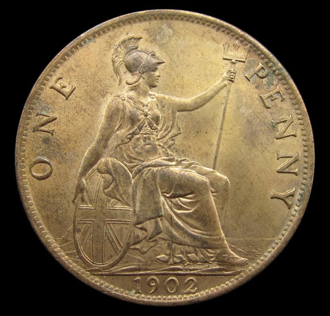 Edward VII 1902 Penny - Low Tide - GEF