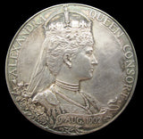1902 Edward VII Coronation 55mm Silver Medal - Cased