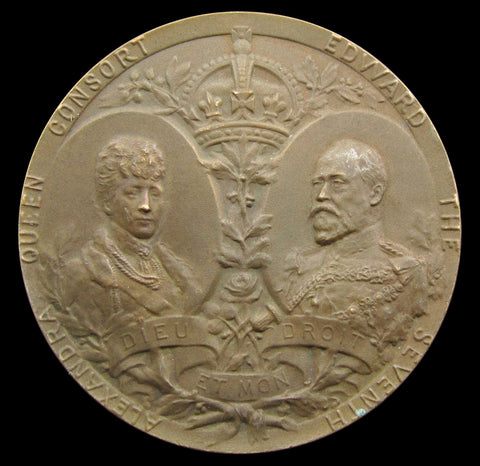 1902 Edward VII Coronation 38mm Bronze Medal - Mappin Bros