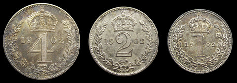 Edward VII 1902 Matt Proof Partial Maundy Set