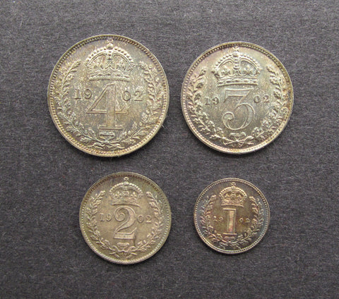Edward VII 1902 Maundy Set - UNC
