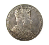 1902 Edward VII Coronation 55mm Silver Medal - Cased