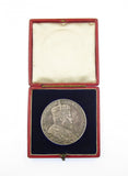 1902 Edward VII Coronation 55mm Silver Medal - Cased
