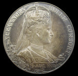 1902 Edward VII Coronation 55mm Silver Medal - Cased