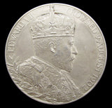 1902 Edward VII Coronation 55mm Silver Medal - Cased