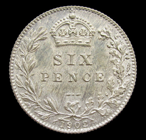 Edward VII 1902 Matt Proof Sixpence - A/UNC