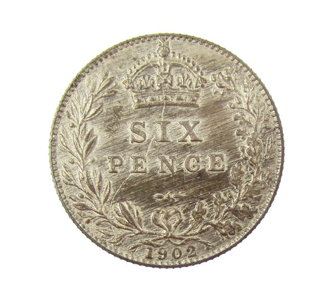 Edward VII 1902 Matt Proof Sixpence - nFDC