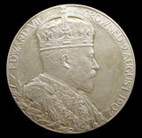 1902 Edward VII Coronation 31mm Silver Medal - By de Saulles