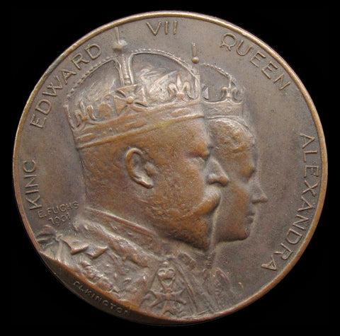 1902 Coronation of Edward VII 32mm Bronze Medal - By Fuchs
