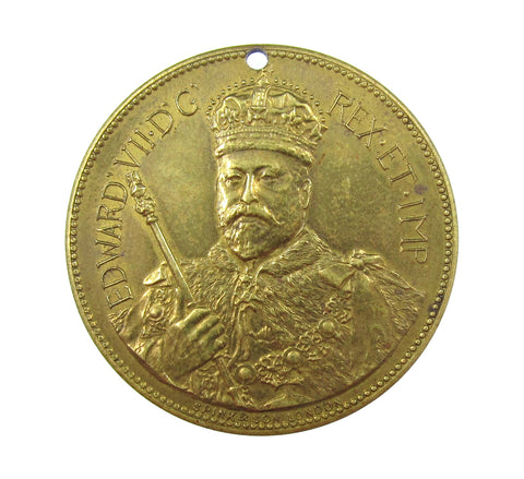 1903 Edward VII Visit To Ireland 32mm Brass Medal - By Spink