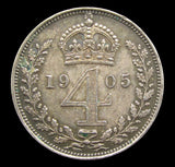 Edward VII 1905 Maundy Fourpence - GVF