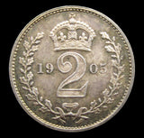 Edward VII 1905 Maundy Twopence - UNC