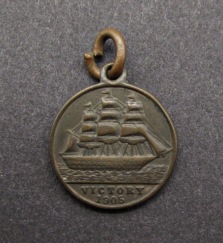 1905 Centenary Of Battle Of Trafalgar Medal - Made From H.M.S Victory