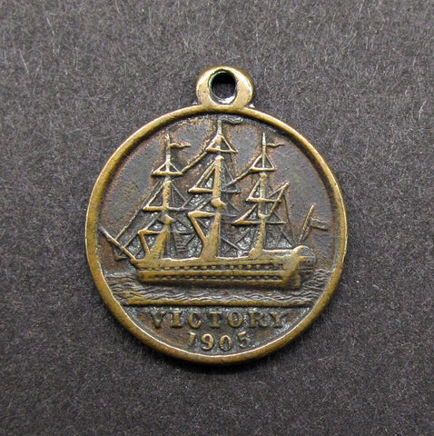1905 Centenary Of Battle Of Trafalgar Medal - Made From H.M.S Victory