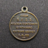 1905 Centenary Of Battle Of Trafalgar Medal - Made From H.M.S Victory