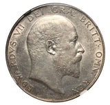 Edward VII 1905 Halfcrown - NGC AU58