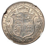 Edward VII 1905 Halfcrown - NGC AU58