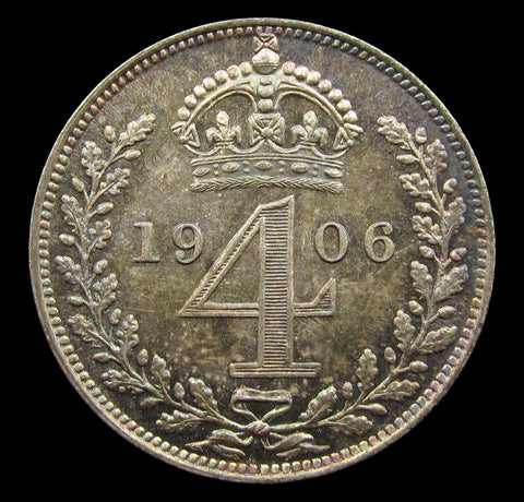 Edward VII 1906 Maundy Fourpence - UNC