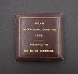 Italy 1906 Milan Exhibition British Commission 61mm Medal - Cased