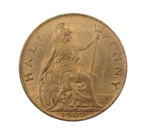 Edward VII 1907 Halfpenny - GEF