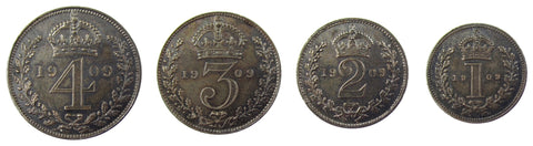 Edward VII 1909 Cased Full Maundy Set