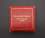 1909 The British Dairy Farmers Association 47mm Cased Silver Medal