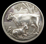 1909 The British Dairy Farmers Association 47mm Cased Silver Medal