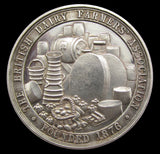 1909 The British Dairy Farmers Association 47mm Cased Silver Medal