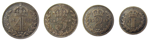 Edward VII 1909 Cased Full Maundy Set