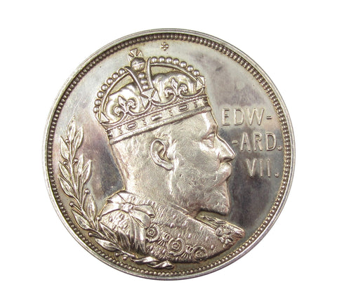 1910 Death Of Edward VII 38mm Silver Medal - By Fattorini