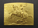 Italy 1910 International Expositions Gilt Bronze Plaquette - By Johnson