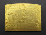 Italy 1910 International Expositions Gilt Bronze Plaquette - By Johnson