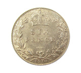 Edward VII 1910 Sixpence - EF
