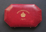 George V 1911 10 Coin Proof Set - Sovereign to Maundy - FDC