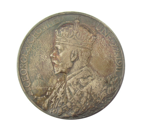 1911 George V Coronation 31mm Silver Medal - With Envelope