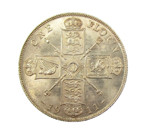 George V 1911 Florin - GEF