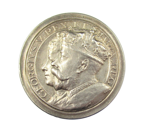 1911 George V Coronation 39mm Silver Medal - By Fray