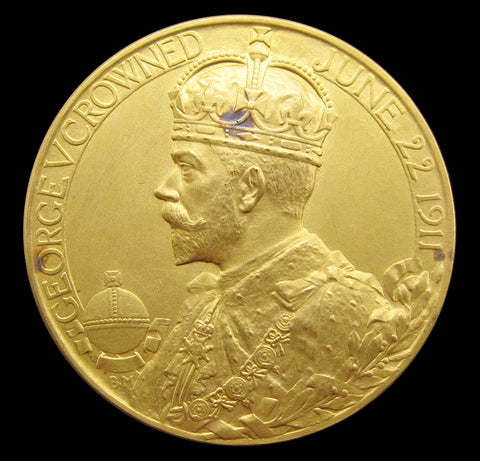 1911 George V Coronation 31mm Gold Medal - By Mackennal