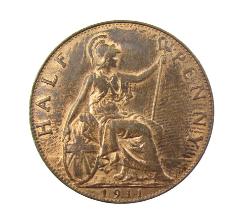 George V 1911 Halfpenny - UNC