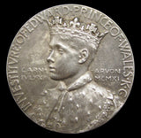 1911 Investiture Of Edward Prince Of Wales Silver Medal - Cased