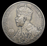 1911 George V Coronation 51mm Silver Medal - Cased