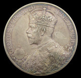 1911 George V Coronation 51mm Silver Medal - Cased