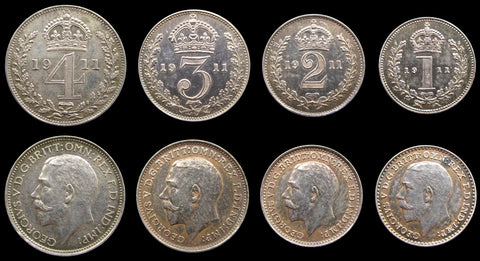 George V 1911 Full Maundy Set