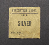 1911 George V Coronation 31mm Silver Medal - With Envelope