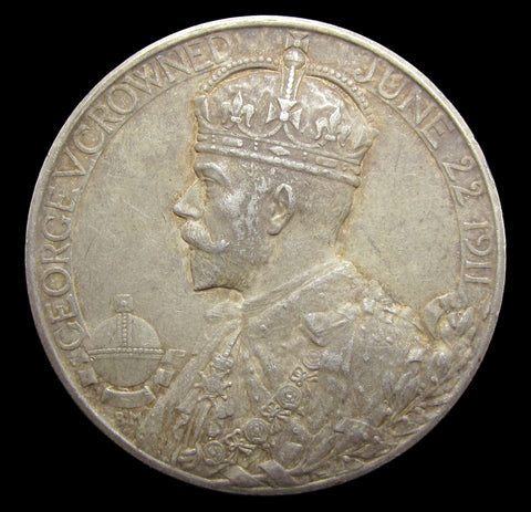 1911 George V Coronation 31mm Silver Medal - With Envelope