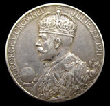 1911 George V Coronation 31mm Silver Medal - GVF