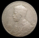 1911 George V Coronation 31mm Silver Medal - VF