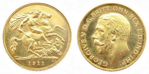 George V 1911 Proof Half Sovereign - nFDC